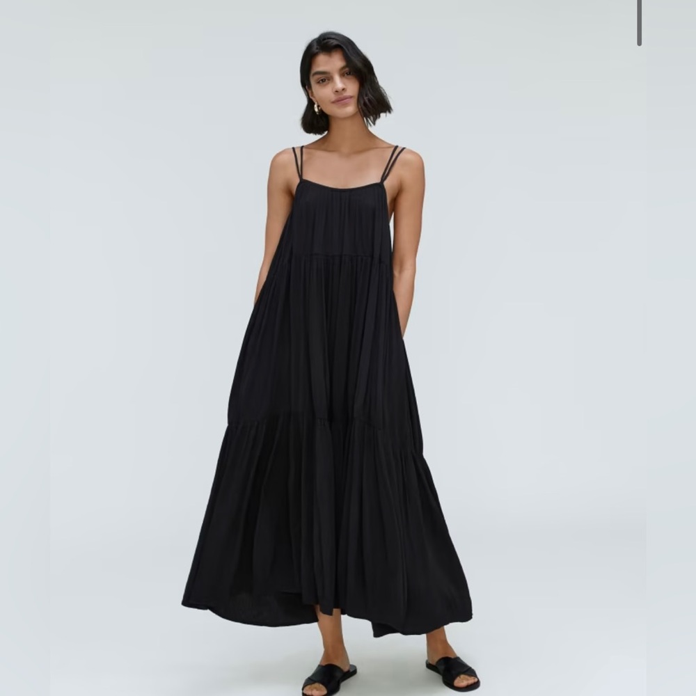 Everlane Black Maxi Sundress with Double Straps